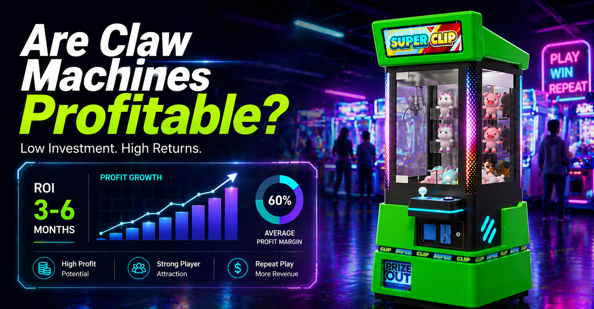 Propper Claw Machine Are Claw Machines Profitable? ROI, Cost & Business Guide (2026)